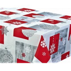 Nappe anti tache rectangulaire "Boules" 145 x 240 cm (6 à 10 couverts)