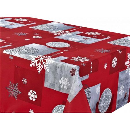 Nappe anti tache rectangulaire "Boules" 145 x 240 cm (6 à 10 couverts)