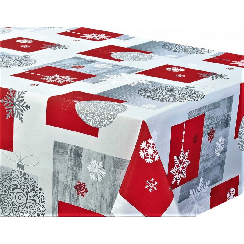Nappe anti tache rectangulaire "Boules" 145 x 300 cm (8 à 12 couverts)