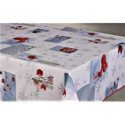 Nappe anti tache rectangulaire "Flocons" 145 x 240 cm (6 à 10 couverts)