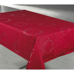 Nappe anti tache rectangulaire "Apollo Effet Métal Silver" 145 x 300 cm (8 à 12 couverts)