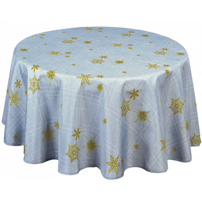 Nappe anti tache ronde "Reveillon" 160 cm (4 à 6 couverts)