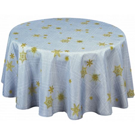 Nappe anti tache ronde "Reveillon" 160 cm (4 à 6 couverts)