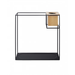 Grande étagère simple en bois et métal noir "Cubist" Umbra