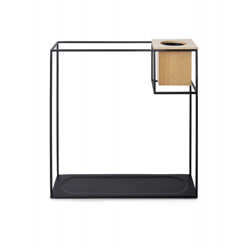 Grande étagère simple en bois et métal noir "Cubist" Umbra