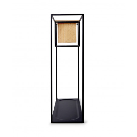 Grande étagère simple en bois et métal noir "Cubist" Umbra
