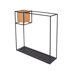 Grande étagère simple en bois et métal noir "Cubist" Umbra