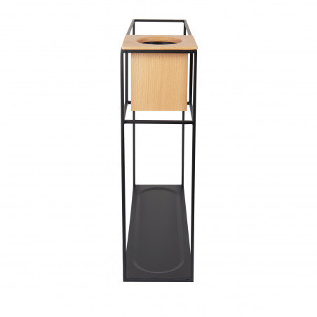 Grande étagère simple en bois et métal noir "Cubist" Umbra
