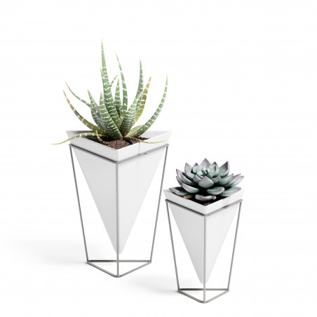 Lot de 2 Jardinières de Bureau & Pots Géométriques "Trigg" Umbra