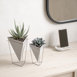 Lot de 2 Jardinières de Bureau & Pots Géométriques "Trigg" Umbra