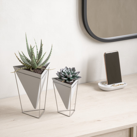 Lot de 2 Jardinières de Bureau & Pots Géométriques "Trigg" Umbra