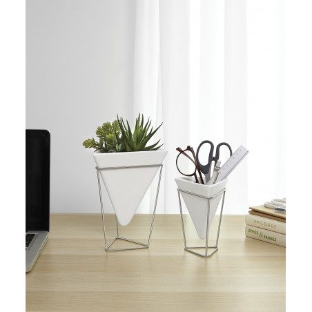 Lot de 2 Jardinières de Bureau & Pots Géométriques "Trigg" Umbra