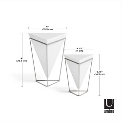 Lot de 2 Jardinières de Bureau & Pots Géométriques "Trigg" Umbra