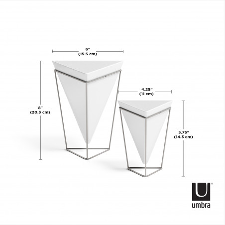 Lot de 2 Jardinières de Bureau & Pots Géométriques "Trigg" Umbra