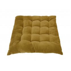 Coussin de chaise capitonné en velours de coton 16 points 40 x 40 + 5 cm "Isilde" Vent du sud