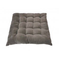 Coussin de chaise capitonné en velours de coton 16 points 40 x 40 + 5 cm "Isilde" Vent du sud