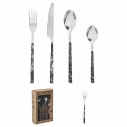 Ménagère 24 pièces "Marbré" Secret de gourmet