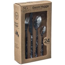 Ménagère 24 pièces "Marbré" Secret de gourmet