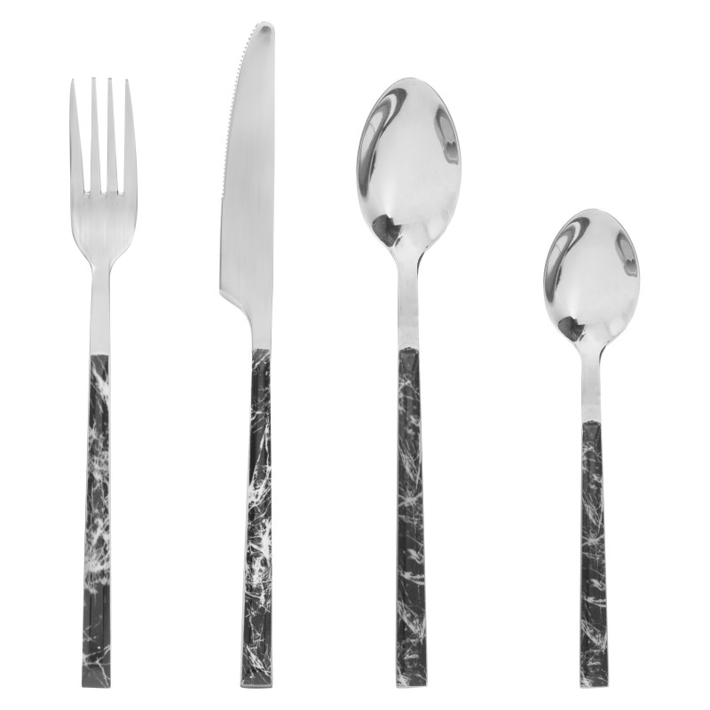 Ménagère 24 pièces "Marbré" Secret de gourmet