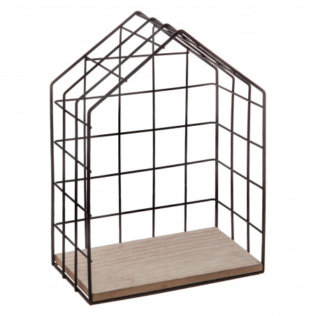 Lot de 3 étagères Maison Noir Atmosphera