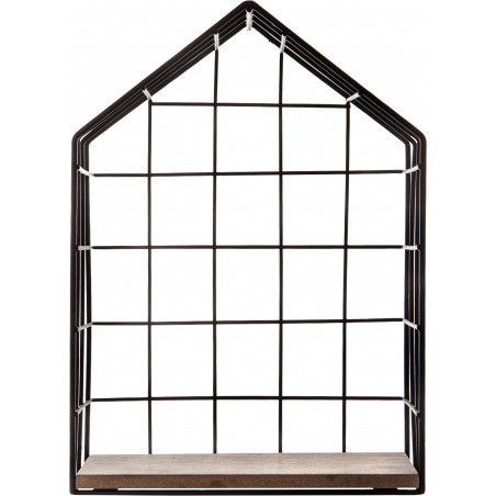 Lot de 3 étagères Maison Noir Atmosphera