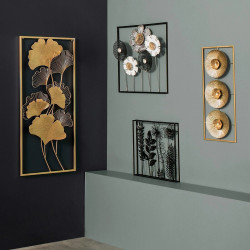 Déco murale "Ginko" métal 50x100 cm Atmosphera