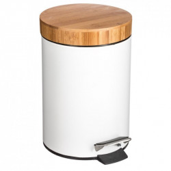 Poubelle à Pédale "Natureo" 3 litres Blanc Atmosphéra