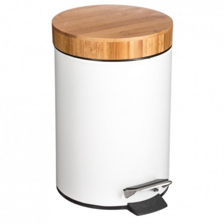 Poubelle à Pédale "Natureo" 3 litres Blanc Atmosphéra