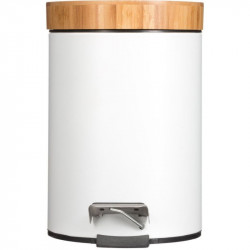 Poubelle à Pédale "Natureo" 3 litres Blanc Atmosphéra