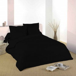 Housse de couette Noir 260 x 240 cm / 100% Coton / 57 Fils/cm² pour lit 2 places "King Size"