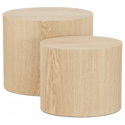 Lot de 2 tables d'appoint "Trunko" en bois Kokoon