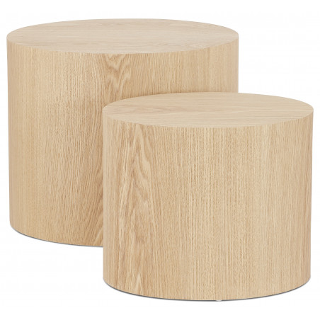 Lot de 2 tables d'appoint "Trunko" en bois Kokoon