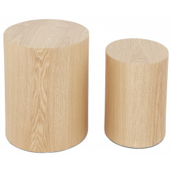 Lot de 2 tables d'appoint "Trunko" en bois Kokoon