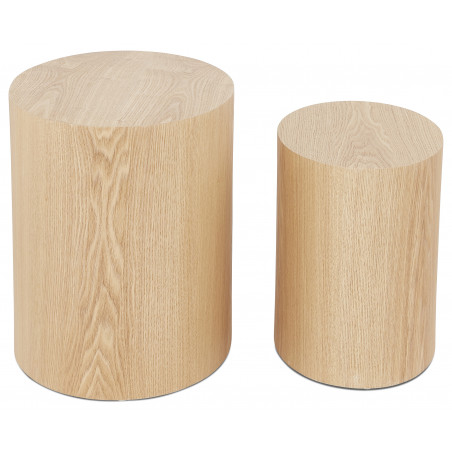 Lot de 2 tables d'appoint "Trunko" en bois Kokoon