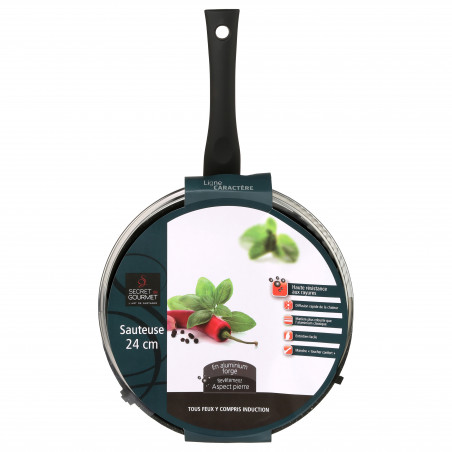 Sauteuses Alu forgé "Caractère" Secret de Gourmet 24 cm