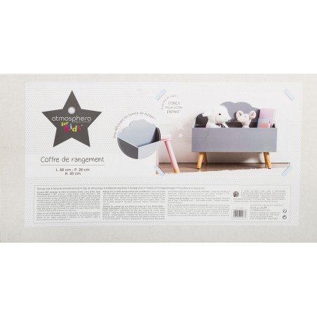 Coffre à jouets en bois "Nuage" Atmosphera