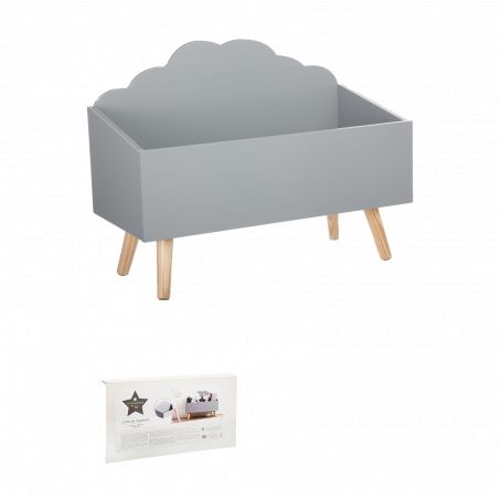 Coffre à jouets en bois "Nuage" Atmosphera