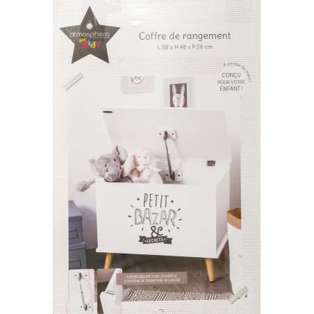 Coffre à jouets en bois "Petit bazar" Atmosphera for Kids