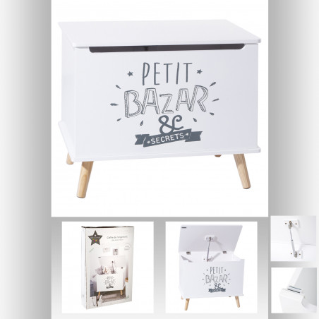 Coffre à jouets en bois "Petit bazar" Atmosphera for Kids