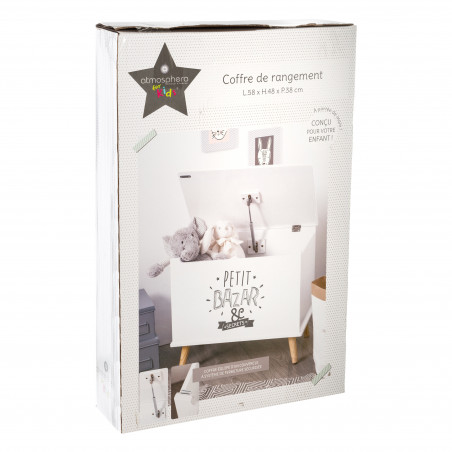 Coffre à jouets en bois "Petit bazar" Atmosphera for Kids