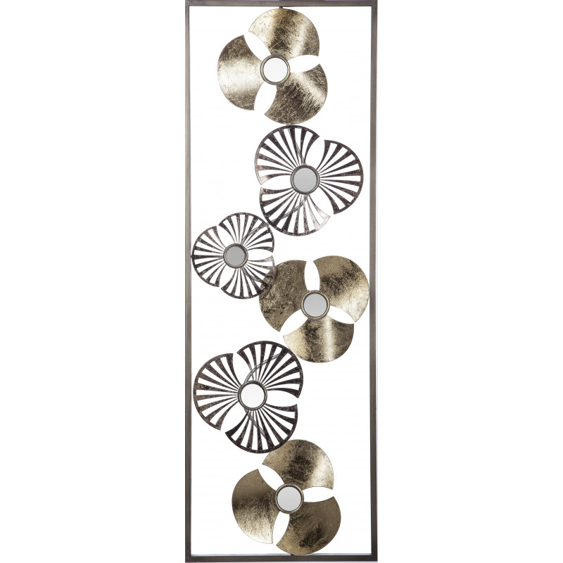 Déco murale "Fleurs", métal 31 x 89 cm Atmosphera