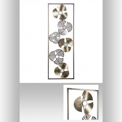 Déco murale "Fleurs", métal 31 x 89 cm Atmosphera