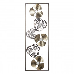 Déco murale "Fleurs", métal 31 x 89 cm Atmosphera