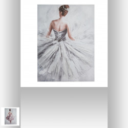 Toile peinte Danseuse 58 x 78 cm Atmosphera