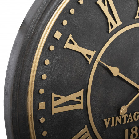Horloge "Aedan" noire Diamètre 77 cm Atmosphera