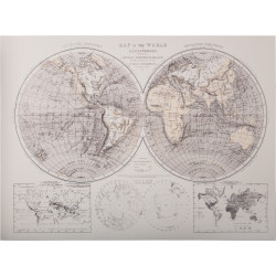Toile imprimée "Monde" 58 x 78 cm Atmosphera