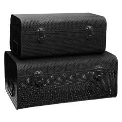 Lot de 2 cantines métal perforée Atmosphera