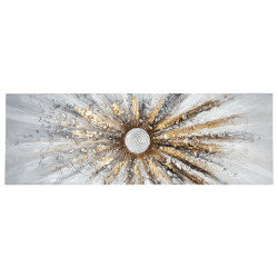 Toile peinte relief "Soleil" 150 x 50 cm Atmosphera
