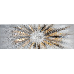 Toile peinte relief "Soleil" 150 x 50 cm Atmosphera