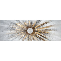 Toile peinte relief "Soleil" 150 x 50 cm Atmosphera
